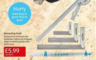 Aldi Measuring Tools offer