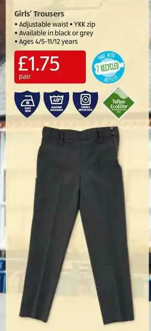 Aldi Girls' Trousers offer