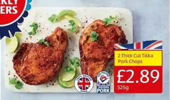 Aldi 2 Thick Cut Tilla Pork Chops offer