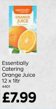 Bestway Essentially Catering Orange Juice 12 X 1Ltr offer