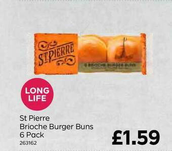 Bestway St Pierre Brioche Burger Buns 6 Pack offer