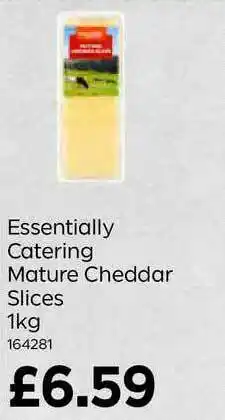 Bestway Essentially Catering Mature Cheddar Slices 1Kg offer