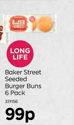 Bestway Baker Street Seeded Burger Buns 6 Pack offer