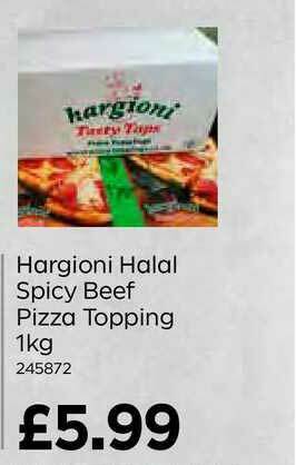 Bestway Hargioni Halal Spicy Beef Pizza Topping 1Kg offer