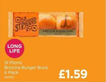 Bestway St Pierre Brioche Burger Buns 6 Pack offer