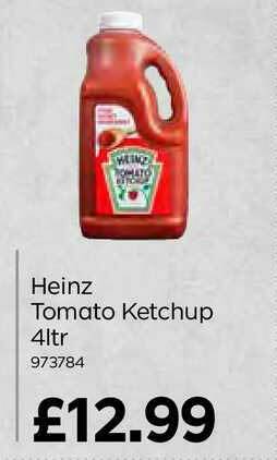 Bestway Heinz Tomato Ketchup 4Ltr offer