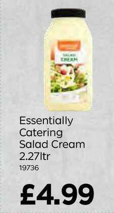 Bestway Essentially Catering Salad Cream 2.27Ltr offer