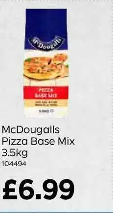 Bestway McDougalls Pizza Base Mix 3.5Kg offer