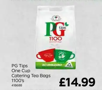 Bestway PG Tips One Cup Catering Tea Bags 1100's offer