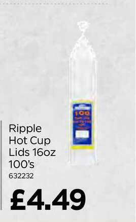Bestway Ripple Hot Cup Lids 16oz 100's offer