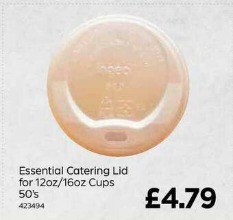 Bestway Essentially Catering Lid For 12oz-16oz Cups 50's offer