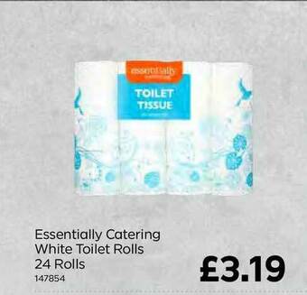 Bestway Essentially Catering White Toilet Rolls 24 Rolls offer