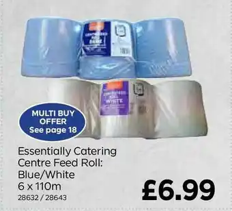Bestway Essentially Catering Centre Feed Roll: Blue-White 6 X 110m offer