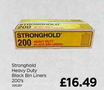 Bestway Stronghold Heavy Duty Black Bin Liners 200's offer