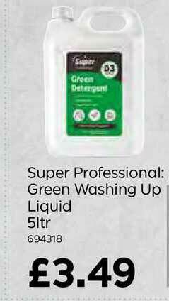 Bestway Super Professional: Green Washing Up Liquid 5Ltr offer