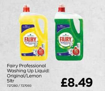 Bestway Fairy Professional Washing Up Liquid: Original-Lemon 5Ltr offer