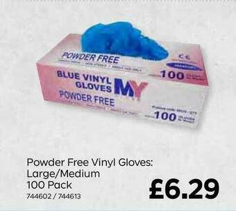 Bestway Powder Free Vinyl Gloves: Large-Medium 100 Pack offer