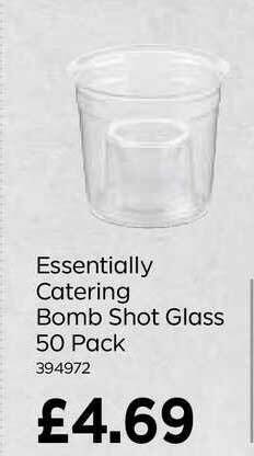 Bestway Essentially Catering Bomb Shot Glass 50 Pack offer