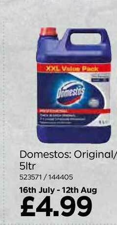 Bestway Domestos: Original-Citrus Fresh 5Ltr offer