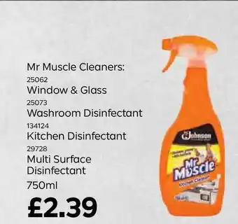 Bestway Mr Muscle Cleaners: Window & Glass, Washroom Disinfectant, Kitchen Disinfectant Or Multi Surface Disinfectant offer