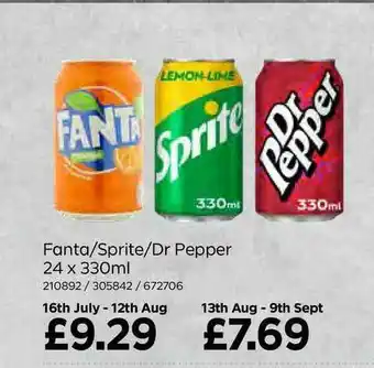 Bestway Fanta-Sprite-Dr Pepper 24 X 330ml offer