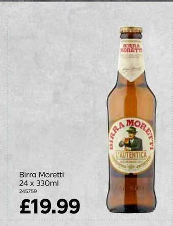 Bestway Birra Moretti 24 X 330ml offer