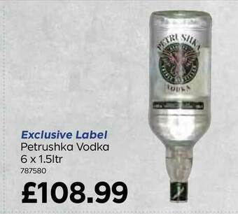 Bestway Petrushka Vodka 6 X 1.5Ltr offer