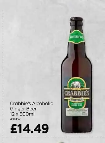 Bestway Crabbie's Alcoholic Ginger Beer 12 X 500ml offer