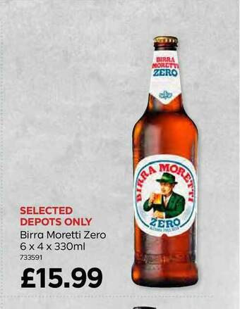Bestway Birra Moretti Zero 6 X 4 X 330ml offer
