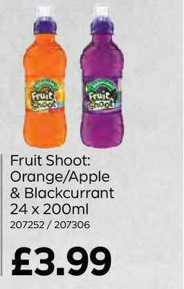 Bestway Fruit Shoot: Orange-Apple & Blackcurrant 24 X 200ml offer