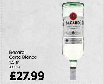 Bestway Bacardi Carta Blanca 1.5Ltr offer
