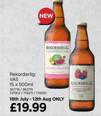 Bestway Rekorderlig: VAS 15 X 500ml offer