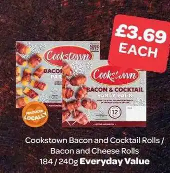 Spar Cookstown bacon and cocktail rolls-bacon and cheese rolls offer