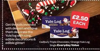 Spar Cadbury triple chocolate-orange yule log offer