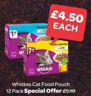 Spar Whiskas cat food pouch offer