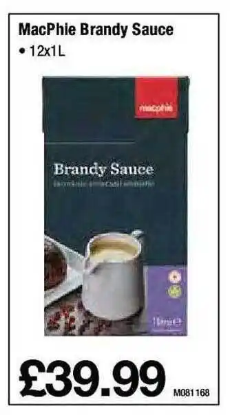 Makro Macphie brandy sauce offer