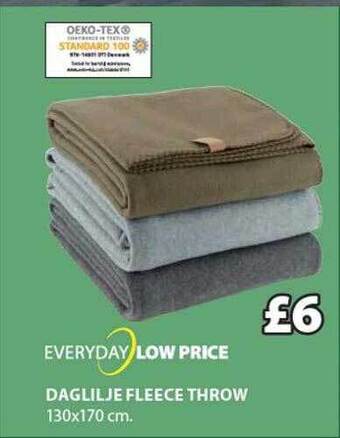 JYSK Daglilje fleece throw offer