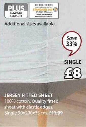 JYSK Jersey fitted sheet offer