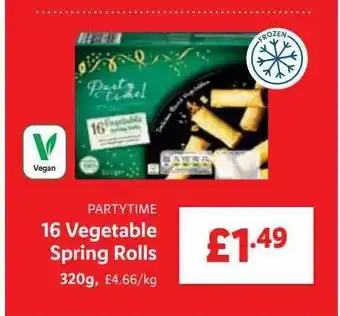 Lidl 16 vegetable spring rolls offer