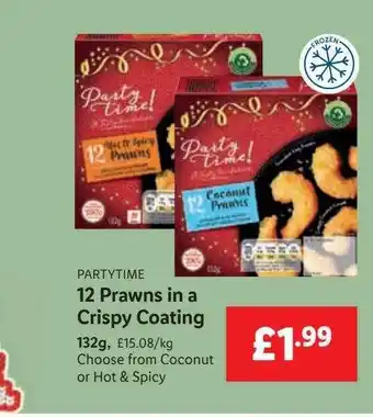 Lidl 12 prawnsa in a crispy coating offer