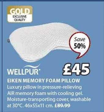 JYSK Eiken memory foam pillow offer