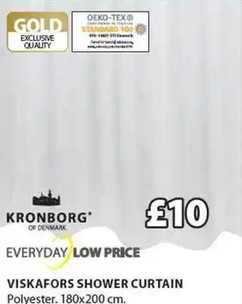 JYSK Viskafors shower curtain offer