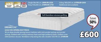 JYSK Gold s95 spring mattress offer