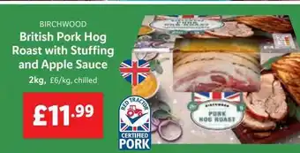Lidl British pork hog roast with stuffing and apple sauce offer
