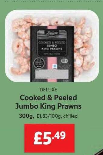 Lidl Cooked & peeled jumbo king prawns offer
