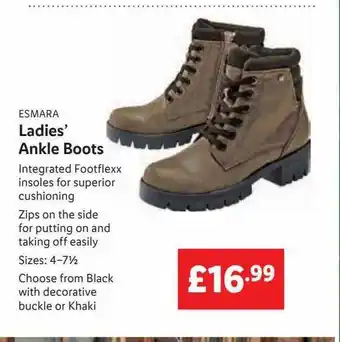 Lidl Esmara ladies' ankle boots offer