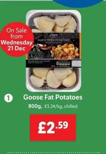 Lidl Goose fat potatoes offer