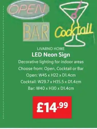 Lidl Led neon sign offer
