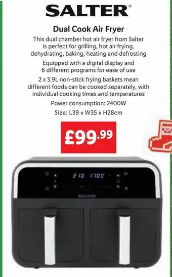 Lidl Salter dual cook air fryer offer