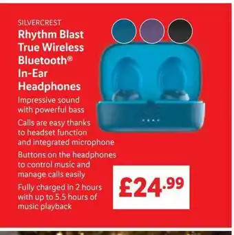 Lidl Rhythm blast true wireless bluetooth inear headphones offer